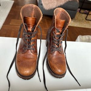 Sabrina low block heeled Frye lace up boots